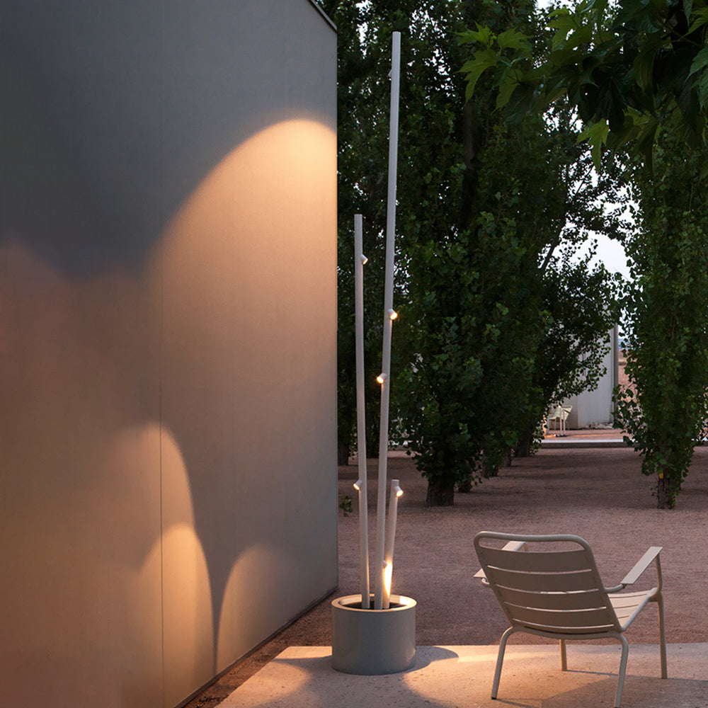 Arisha Bamboo Shape Metal&Glass Outdoor Floor Lamp - Lamp Outdoor