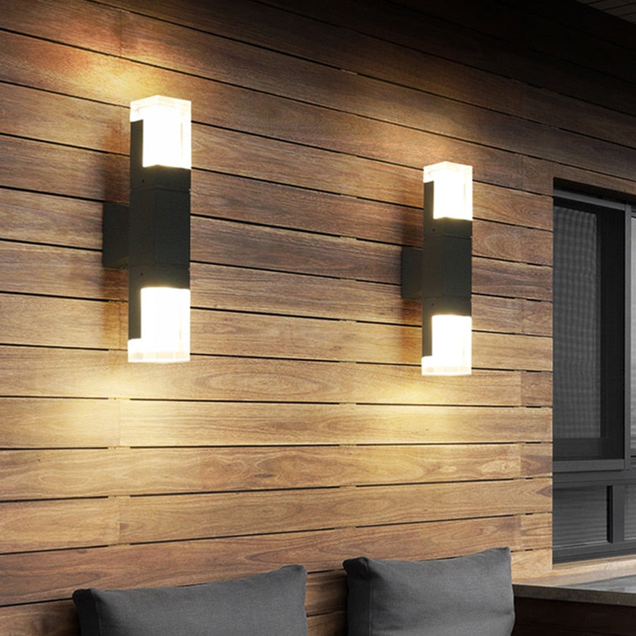 Ray Modern Rectangular Metal Outdoor Wall Lamp - Lamp Outdoor