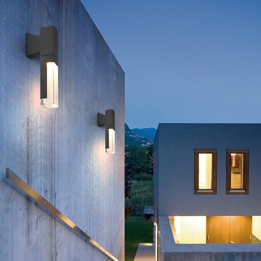 Ray Modern Rectangular Metal Outdoor Wall Lamp - Lamp Outdoor
