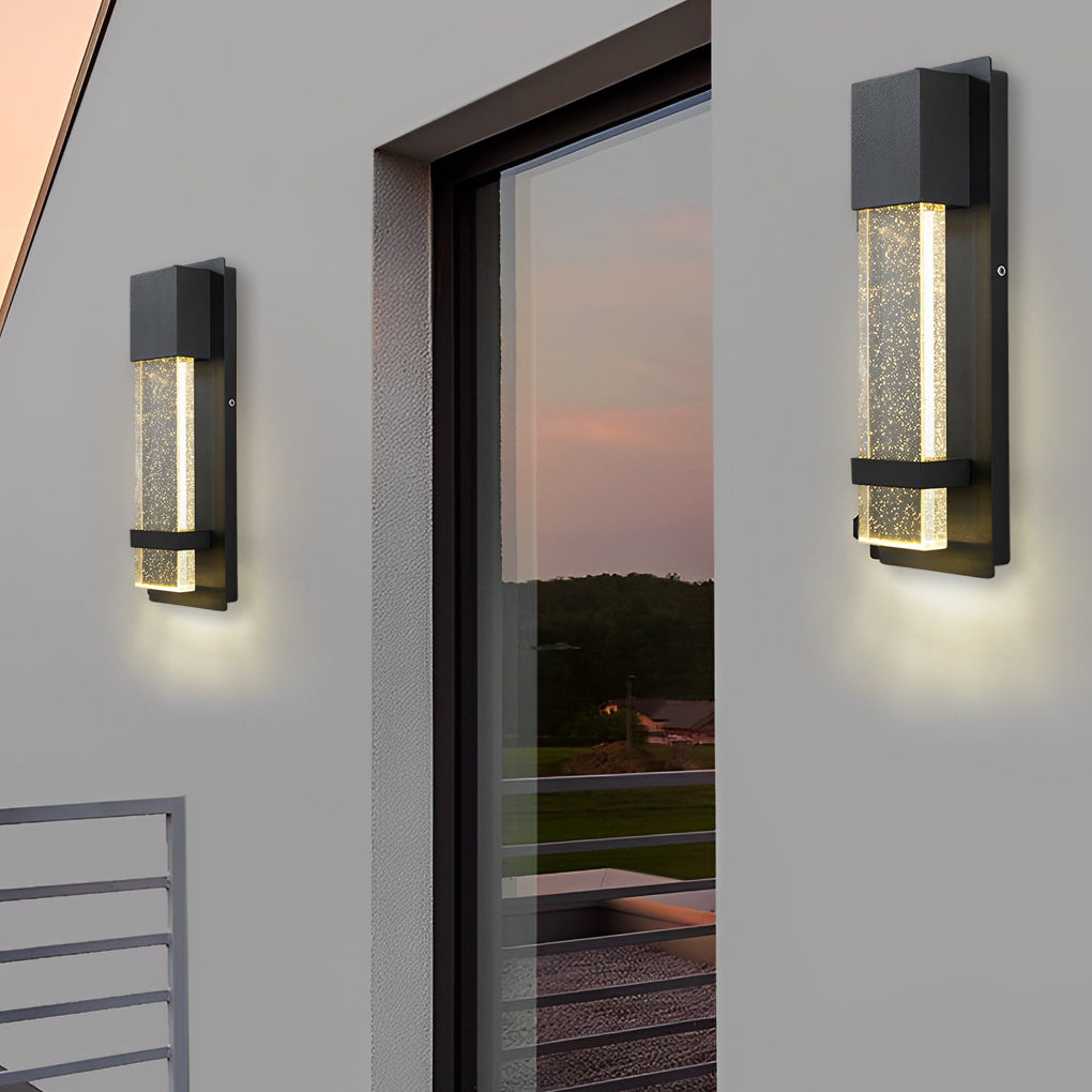 Minimalist Crystal Bubble Glass Waterproof LED Motion Sensor Wall Lamp - Lamp Outdoor