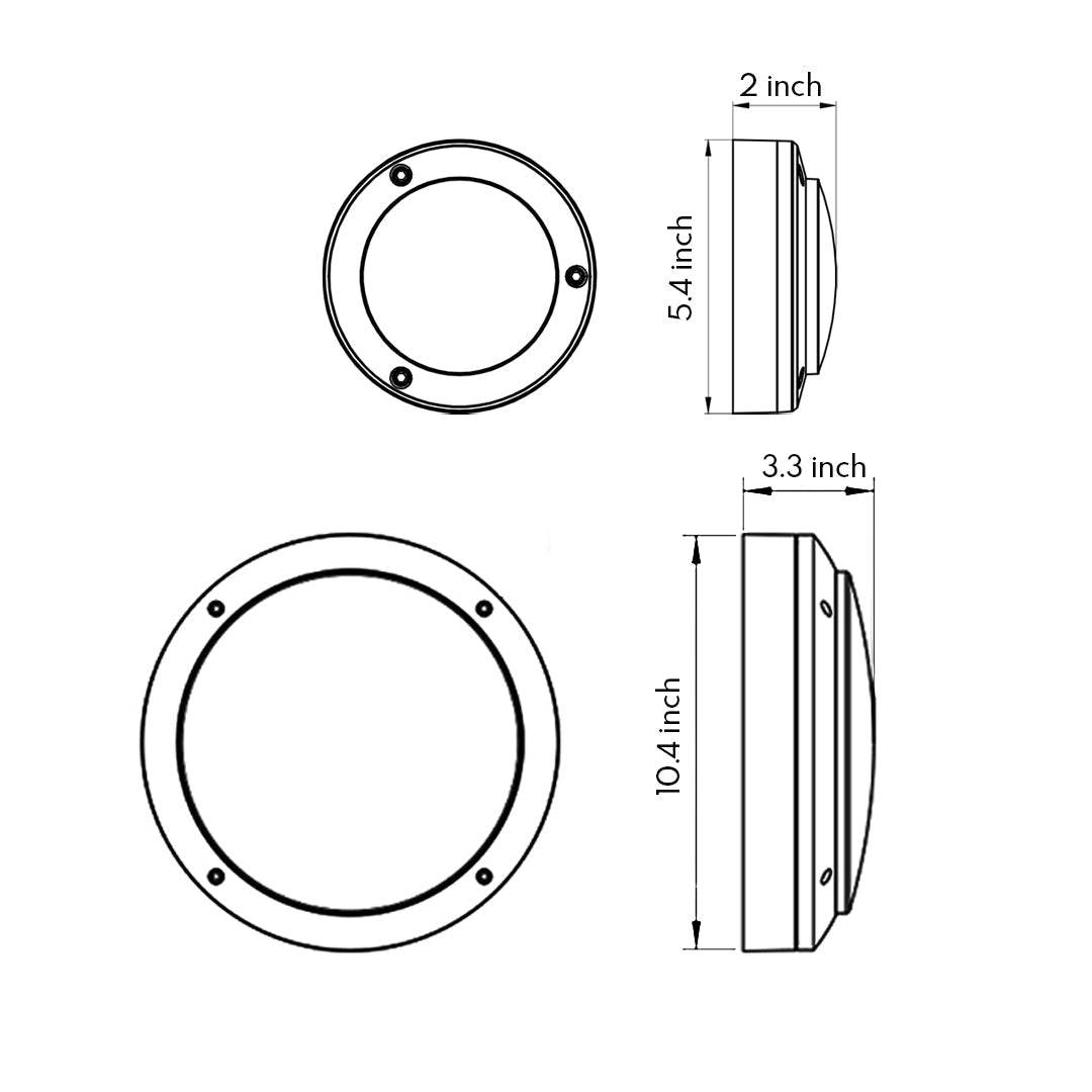 Round Outdoor Wall Lights Waterproof Minimalist Style - Lamp Outdoor