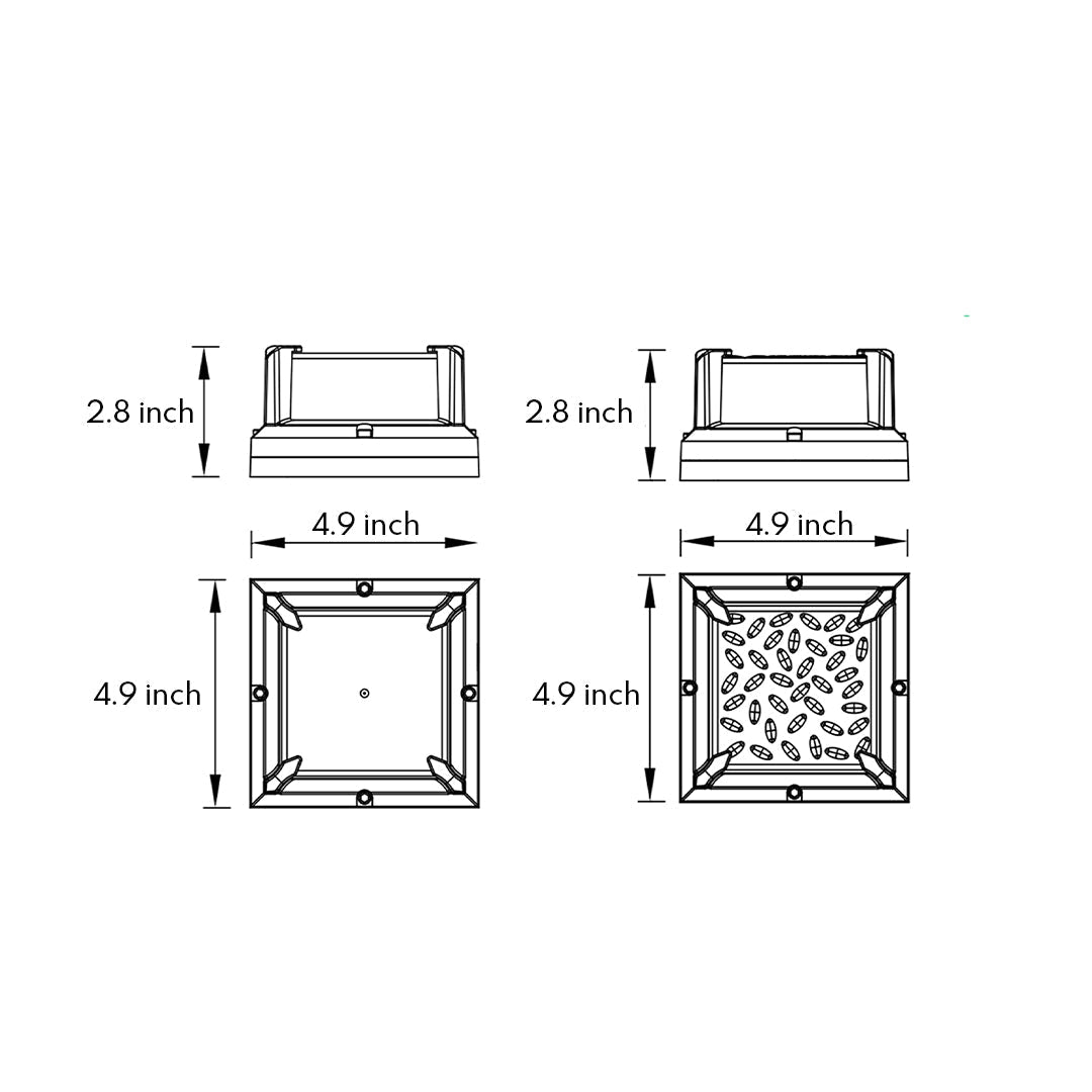 Die-cast Aluminum Black Outdoor Wall Light Modern simple Style - Lamp Outdoor