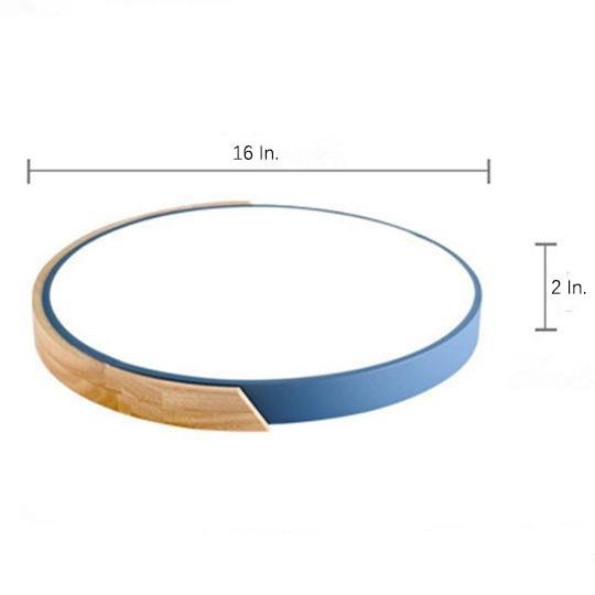 Circular LED Wood Nordic Ceiling Lights Flush Mount Lighting Ceiling Lamp - Lamp Outdoor