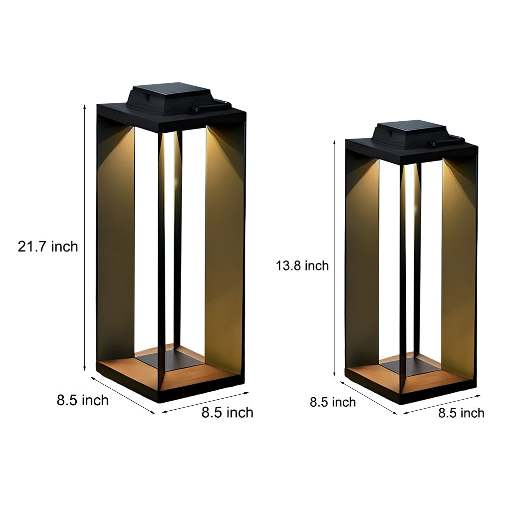 Portable Creative LED Waterproof Black Modern Solar Lawn Lamp Outdoor Lights - Lamp Outdoor