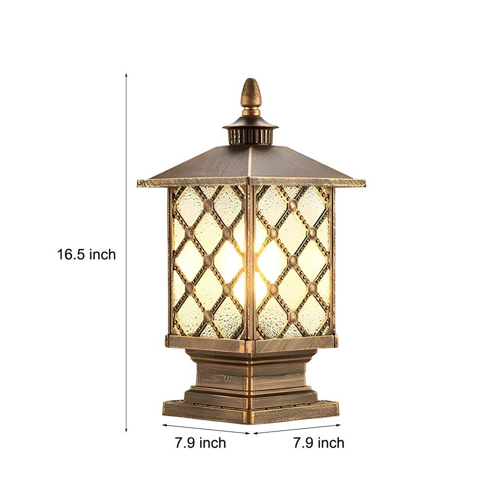 Retro Creative Waterproof Modern Outdoor Fence Post Lights Pillar Lamp - Lamp Outdoor