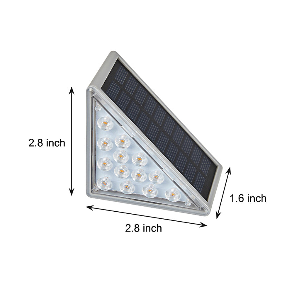 Triangle Automatic Charging Wire-Free Waterproof LED Solar Modern Step-Mounted Lights - Lamp Outdoor