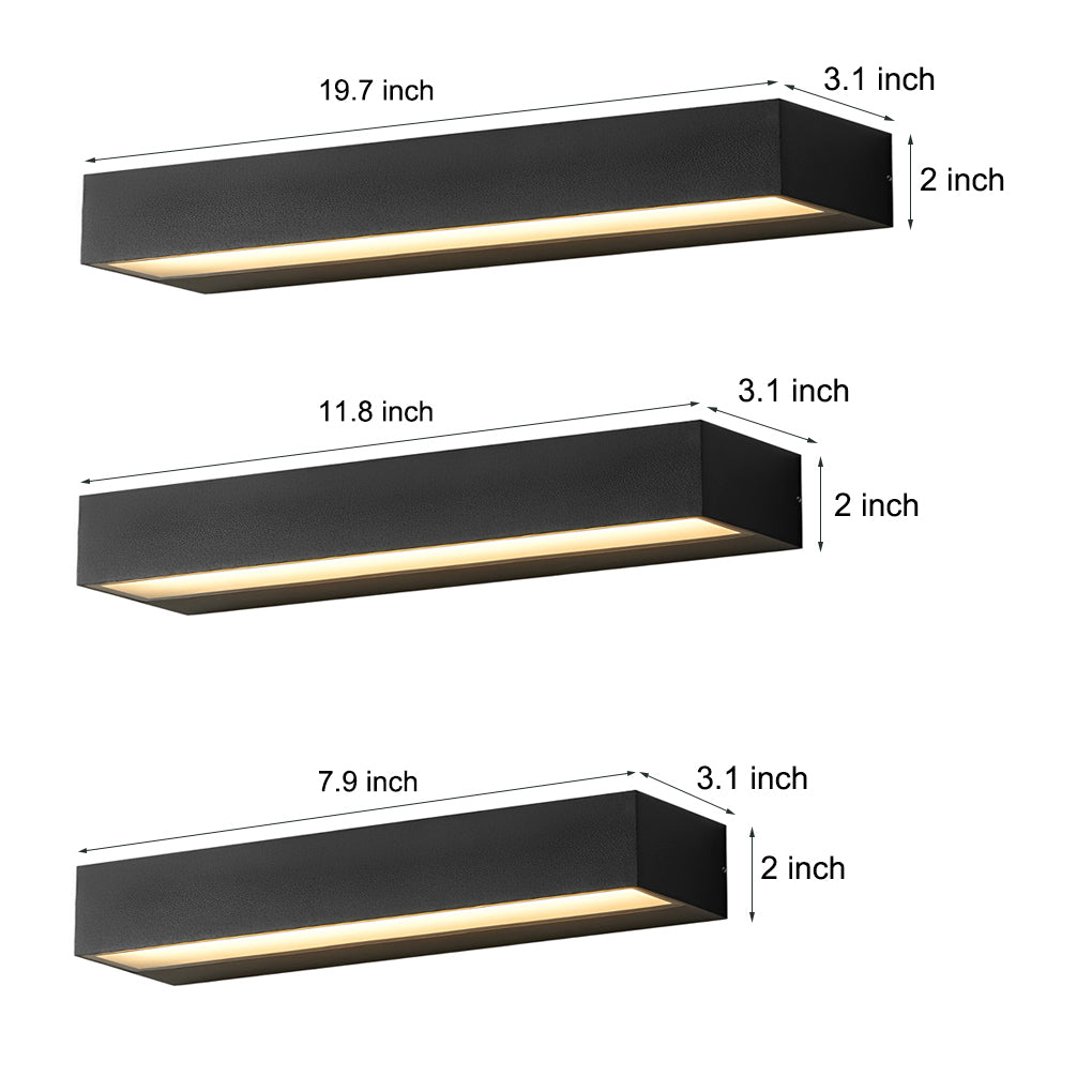 Minimalist Strip Waterproof LED Black Modern Outdoor Wall Washer Light - Lamp Outdoor