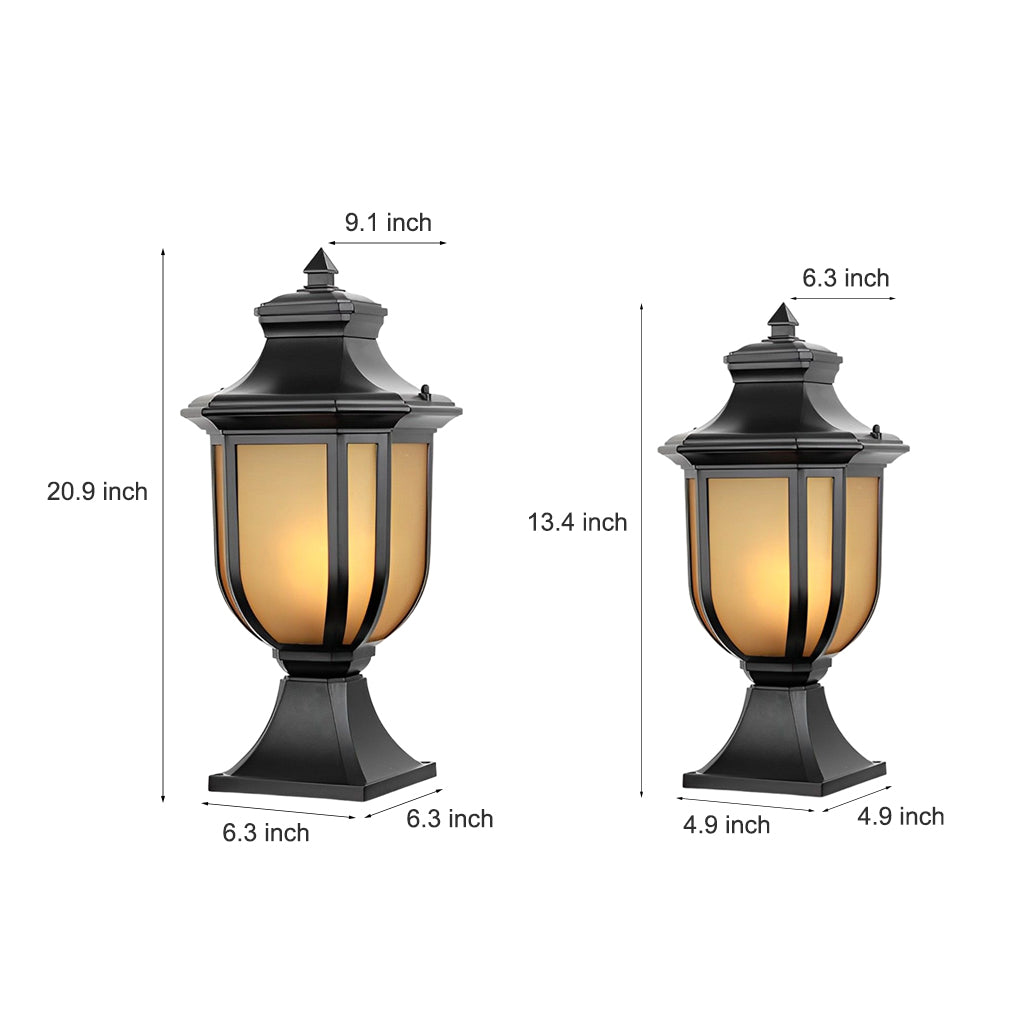 Retro Minimalist Waterproof Aluminum European-style Pillar Lamp Post Lights - Lamp Outdoor