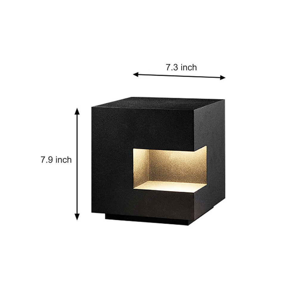 Sleek Square LED Black Outdoor Light - Lamp Outdoor