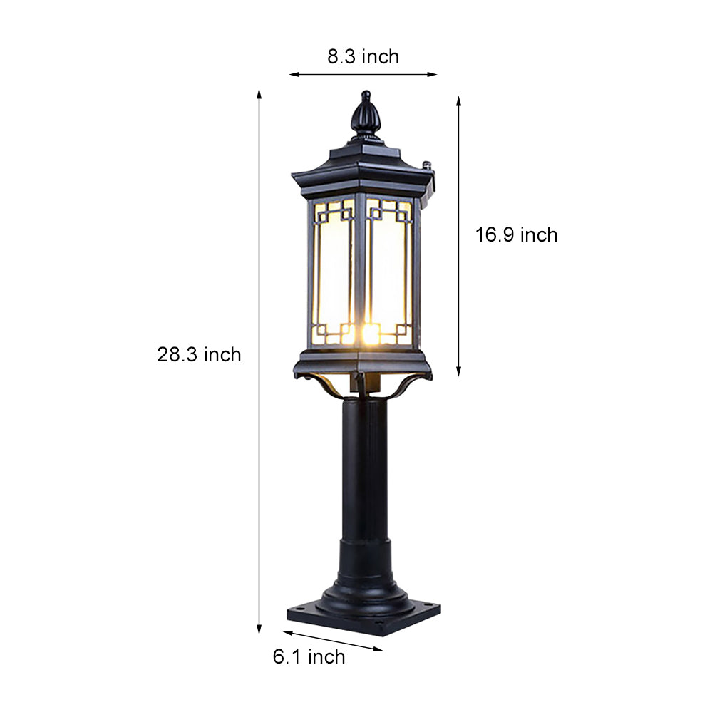 Traditional Asian-Inspired LED Pathway Lights Rhombus Shape for Villa Gardens - Lamp Outdoor