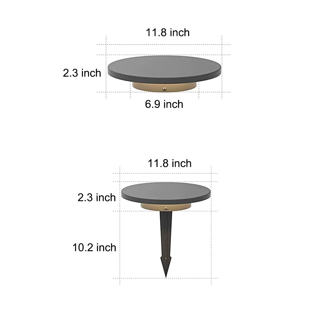 Halo Bottom-Emitting LED Ground Solar Lights Durable & Elegant for Outdoors - Lamp Outdoor