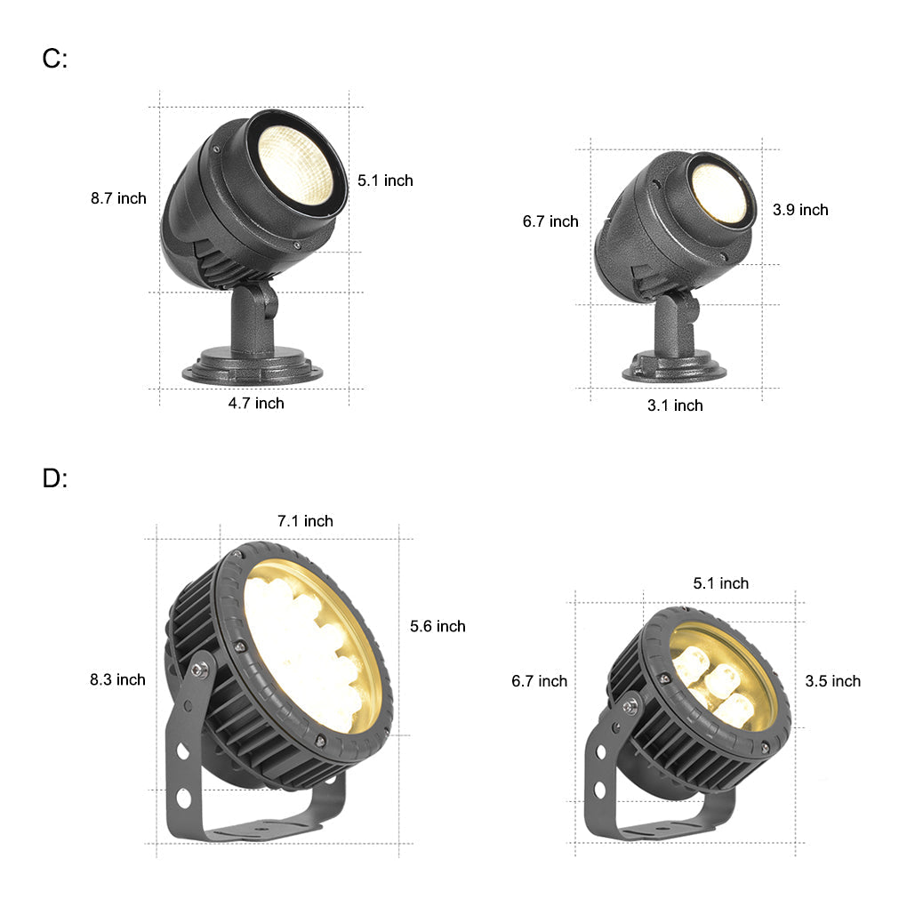 Decorative Ground Spotlight for Outdoor Tree Landscape Lighting - Lamp Outdoor