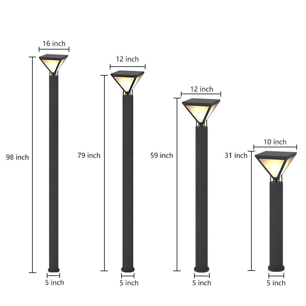 Waterproof LED Solar Lamp Post Lights Heavy Duty Outdoor Lamp Post - Lamp Outdoor