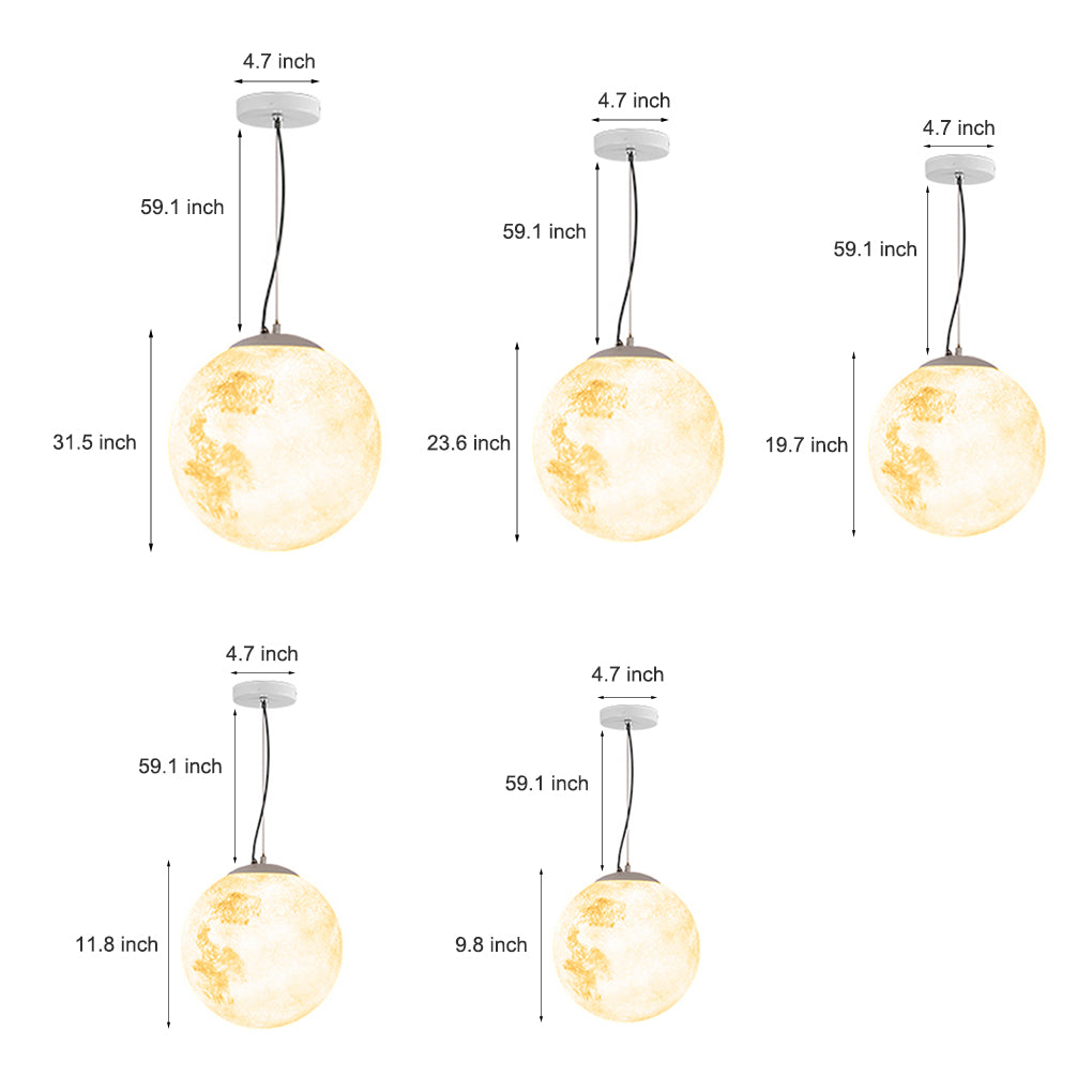 Outdoor Resin Moon Texture Chandelier Waterproof Landscape Decorative Lighting - Lamp Outdoor