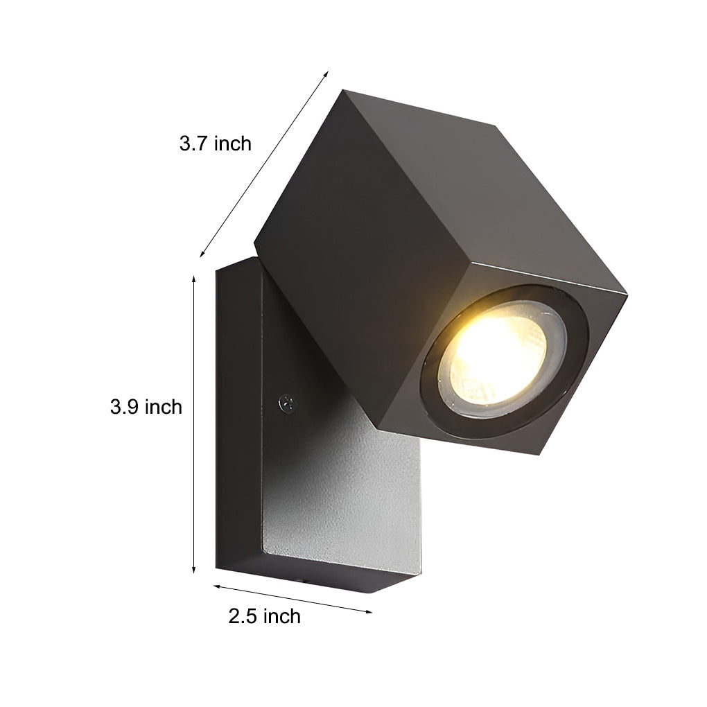 Square Adjustable Waterproof Motion Sensor LED Sconces Indoor Outdoor Wall Lamp Spot Lights - Lamp Outdoor