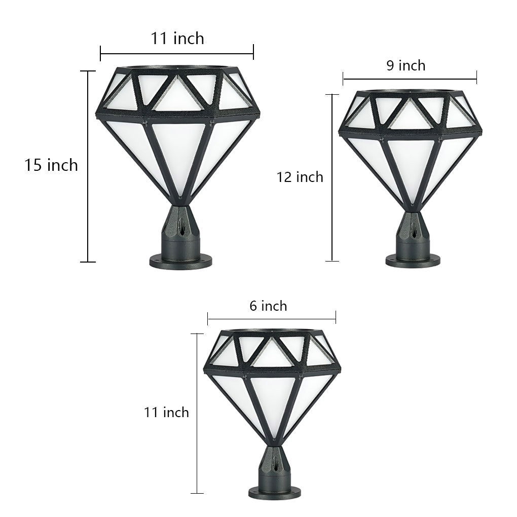 Unique Diamond-shaped LED Post Lights Outdoor Lights Waterproof Fence Post Lights - Lamp Outdoor
