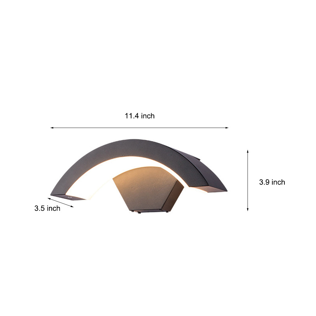 Classic Curved Glow LED Wall Light Outdoor Downlights Porch Wall Mounted Sconce - Lamp Outdoor