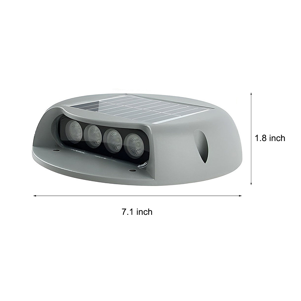 Wall Protected Flush Mount-On-Step Lights Solar LED Stairway Landscape Lighting - Lamp Outdoor