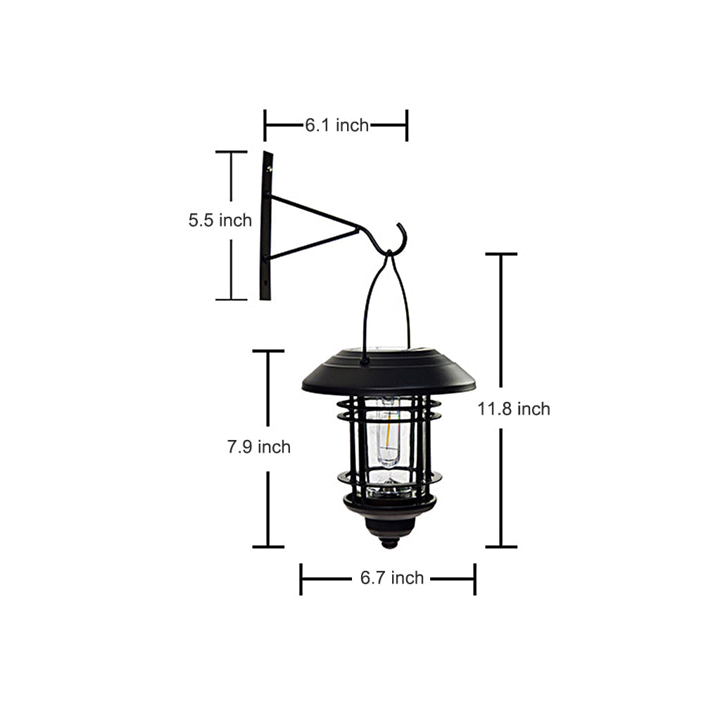 Industrial Style Solar Outdoor Wall Lights Wall Sconce Lighting LED Wall Lamp - Lamp Outdoor