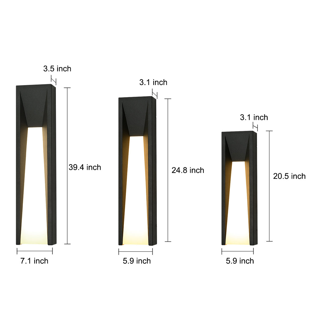 Rectangle 20W LED Waterproof Modern Wall Sconces Lighting Wall Lights Fixture - Lamp Outdoor