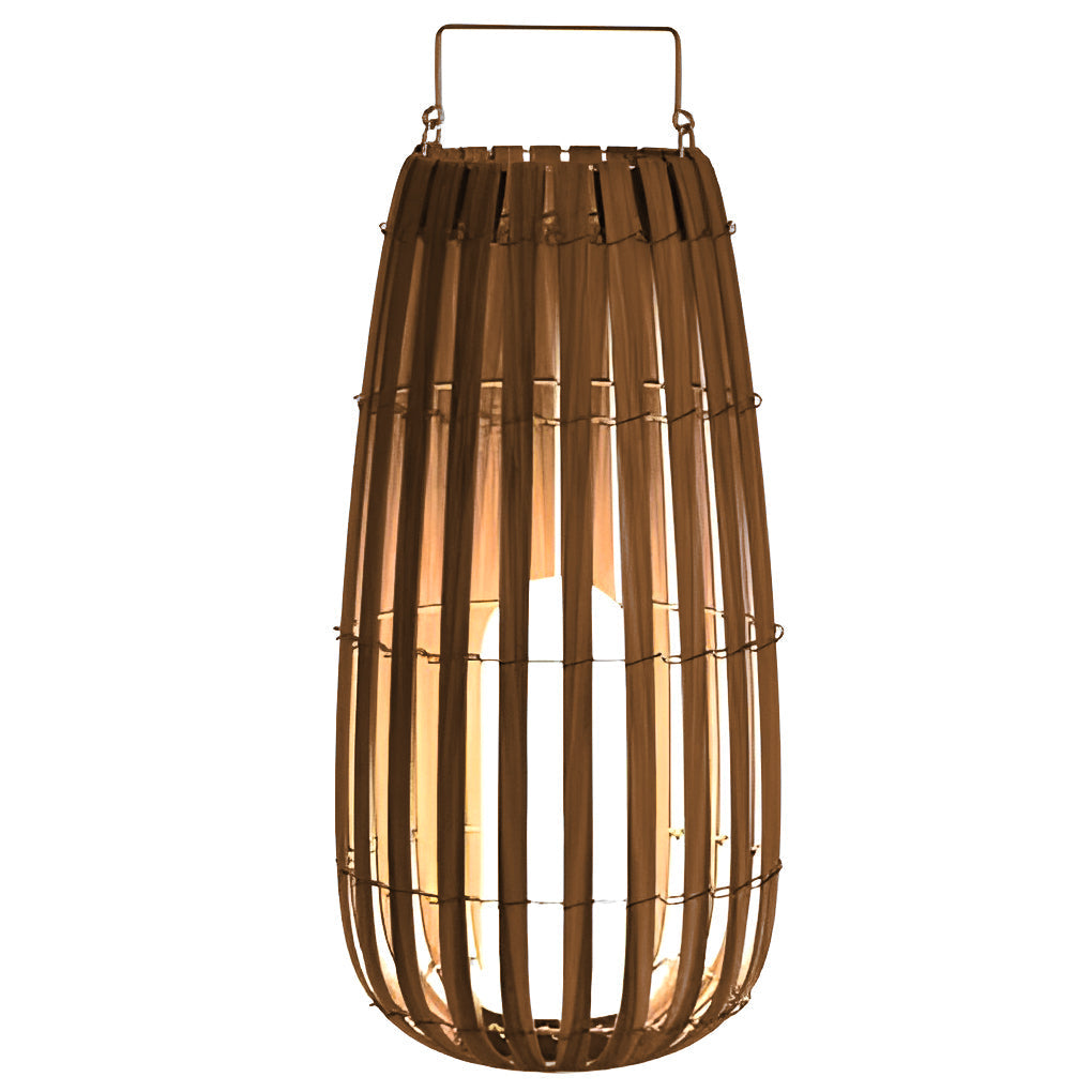 Rattan Portable Lantern Shaped LED Waterproof Solar Outdoor Lights - Lamp Outdoor
