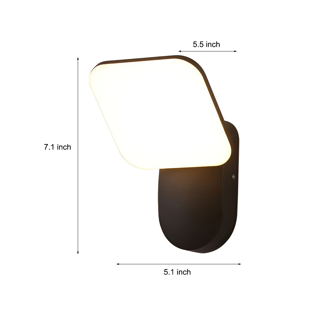 Square LED 12w Waterproof Modern Outdoor Wall Lamp Wall Sconces Lighting - Lamp Outdoor