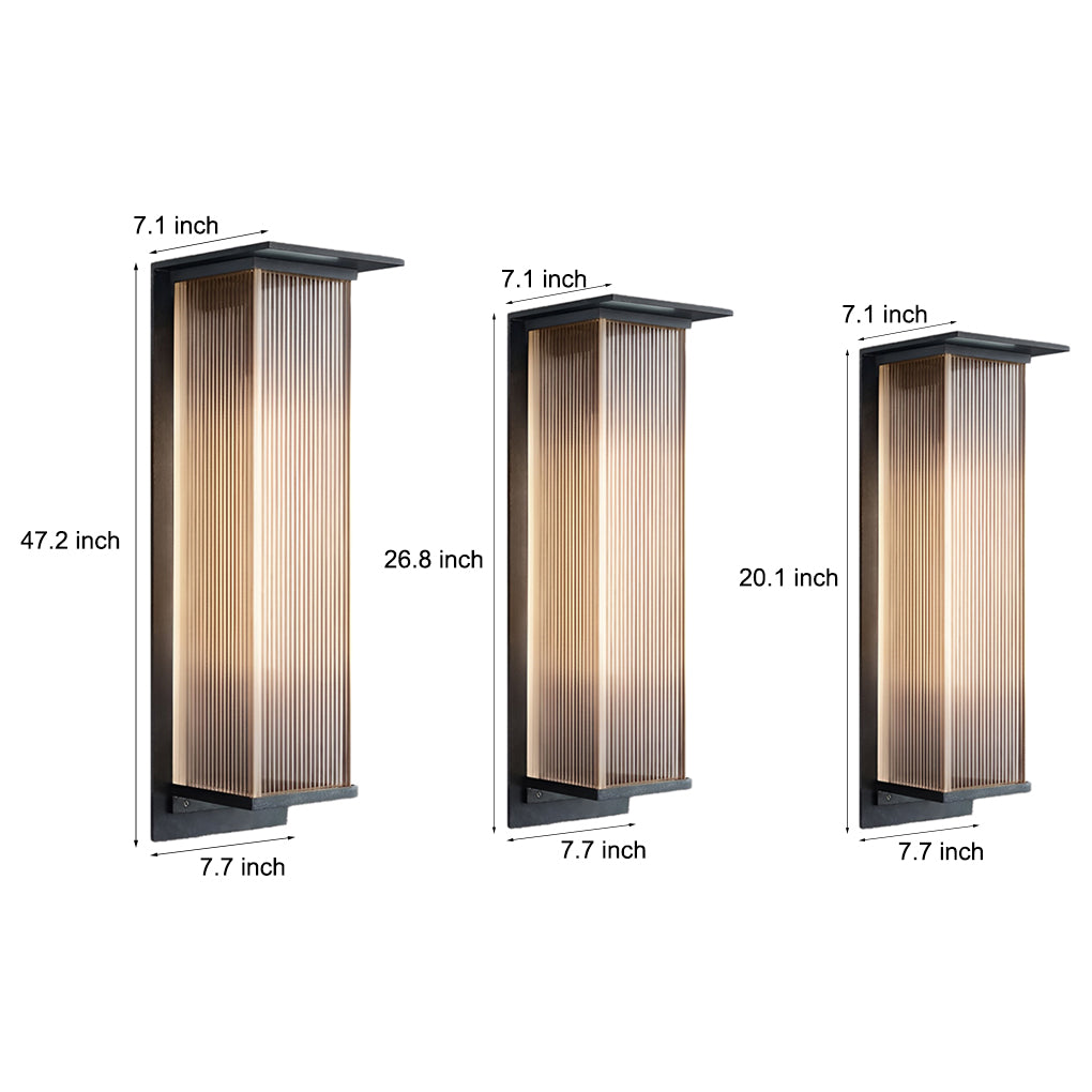 Rectangular Waterproof LED 3w Modern Outdoor Solar Wall Sconces Lighting - Lamp Outdoor