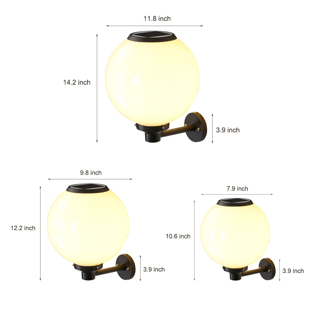 Round Three Step Dimming LED Modern Solar Wall Lights Outdoor Wall Lamp - Lamp Outdoor