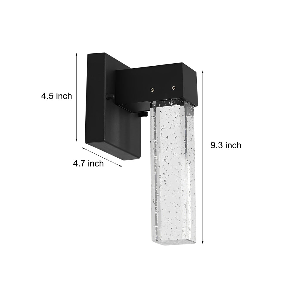 Waterproof LED 10W Crystal Black Modern Outdoor Wall Lamp Exterior Lights - Lamp Outdoor