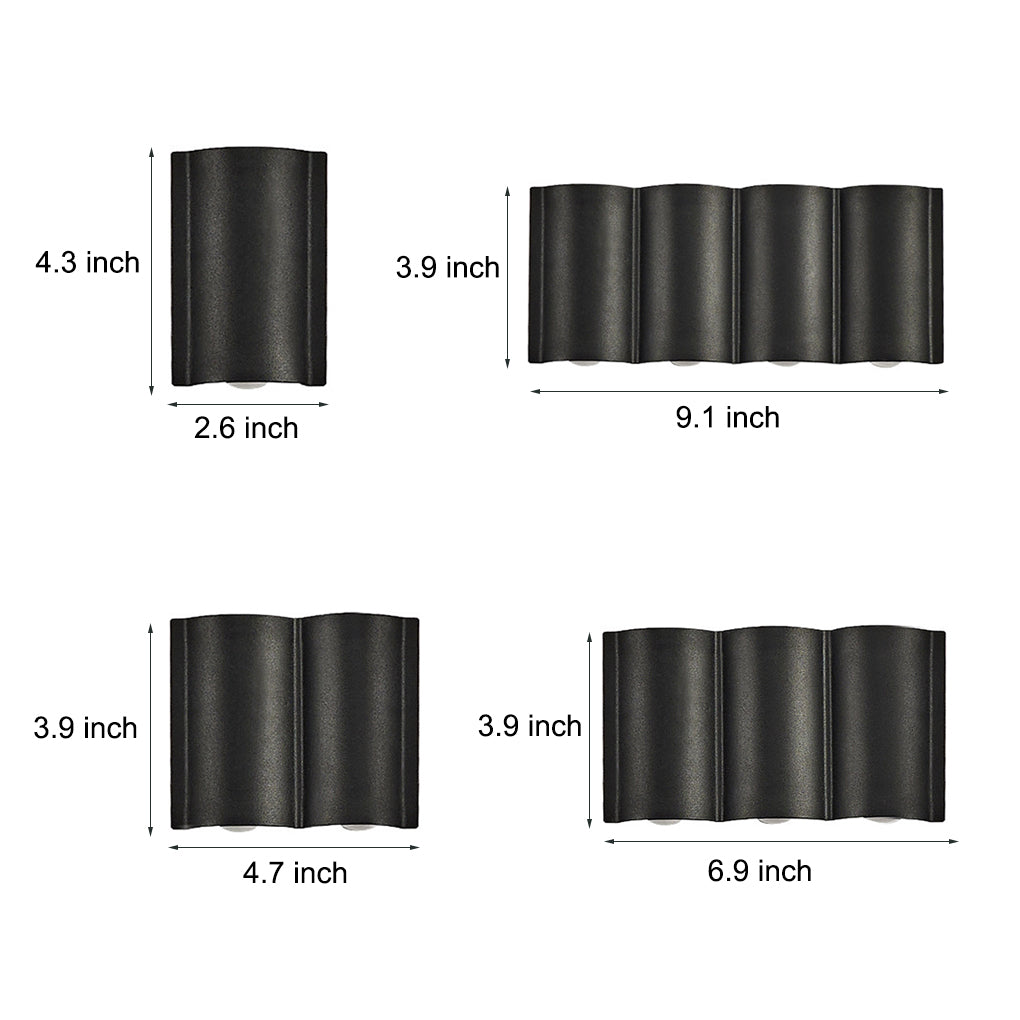 Creative Wave Up and Down Light LED Waterproof Modern Wall Washer Light - Lamp Outdoor