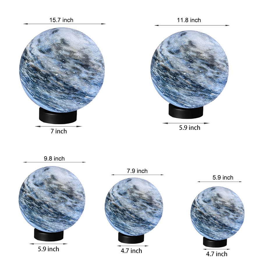 Round Glass Planets Design Waterproof Modern Outdoor Fence Post Lights - Lamp Outdoor