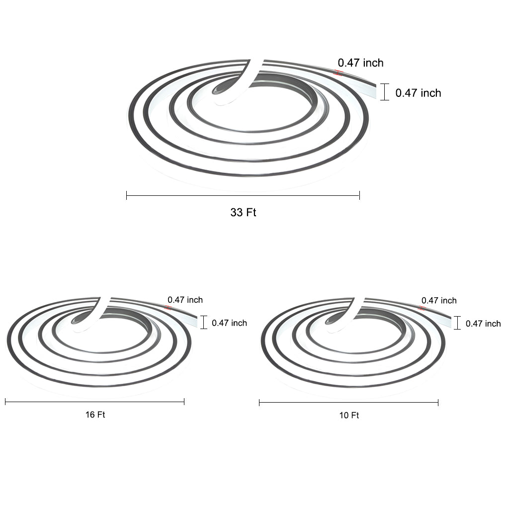 24V Waterproof Recessed Silicone Side-Emitting & Flat LED Strip Lights for Step and Deck Lighting - Lamp Outdoor
