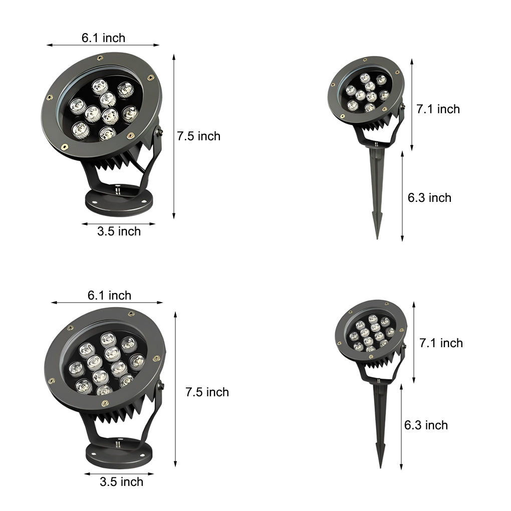 Round Waterproof Modern LED Spotlights Outdoor Tree Spot Lights DC24V - Lamp Outdoor