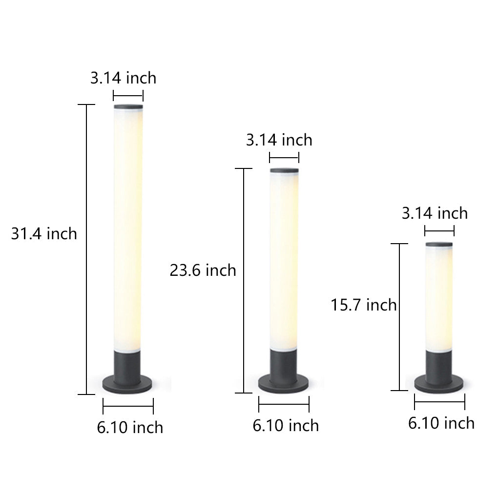 Slender Cylindrical Waterproof Modern Pathway Bollard Lights Outdoor Light - Lamp Outdoor