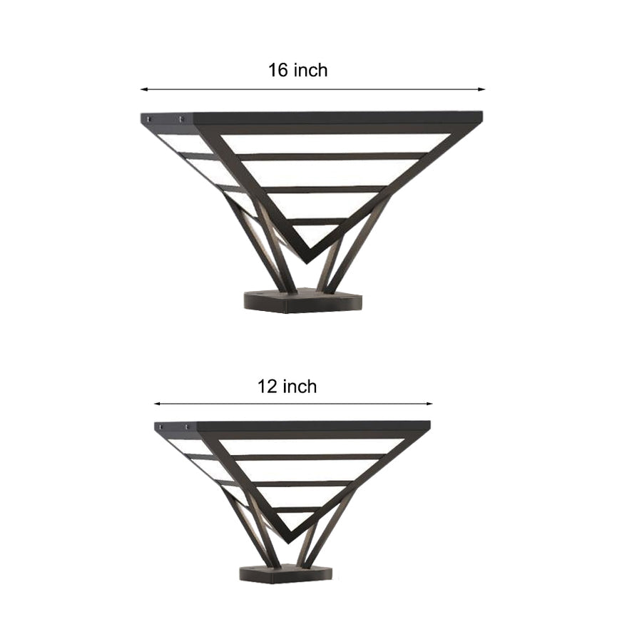 Geometric Aluminum Waterproof LED Black Modern Outdoor Light Pillar Lamp - Lamp Outdoor