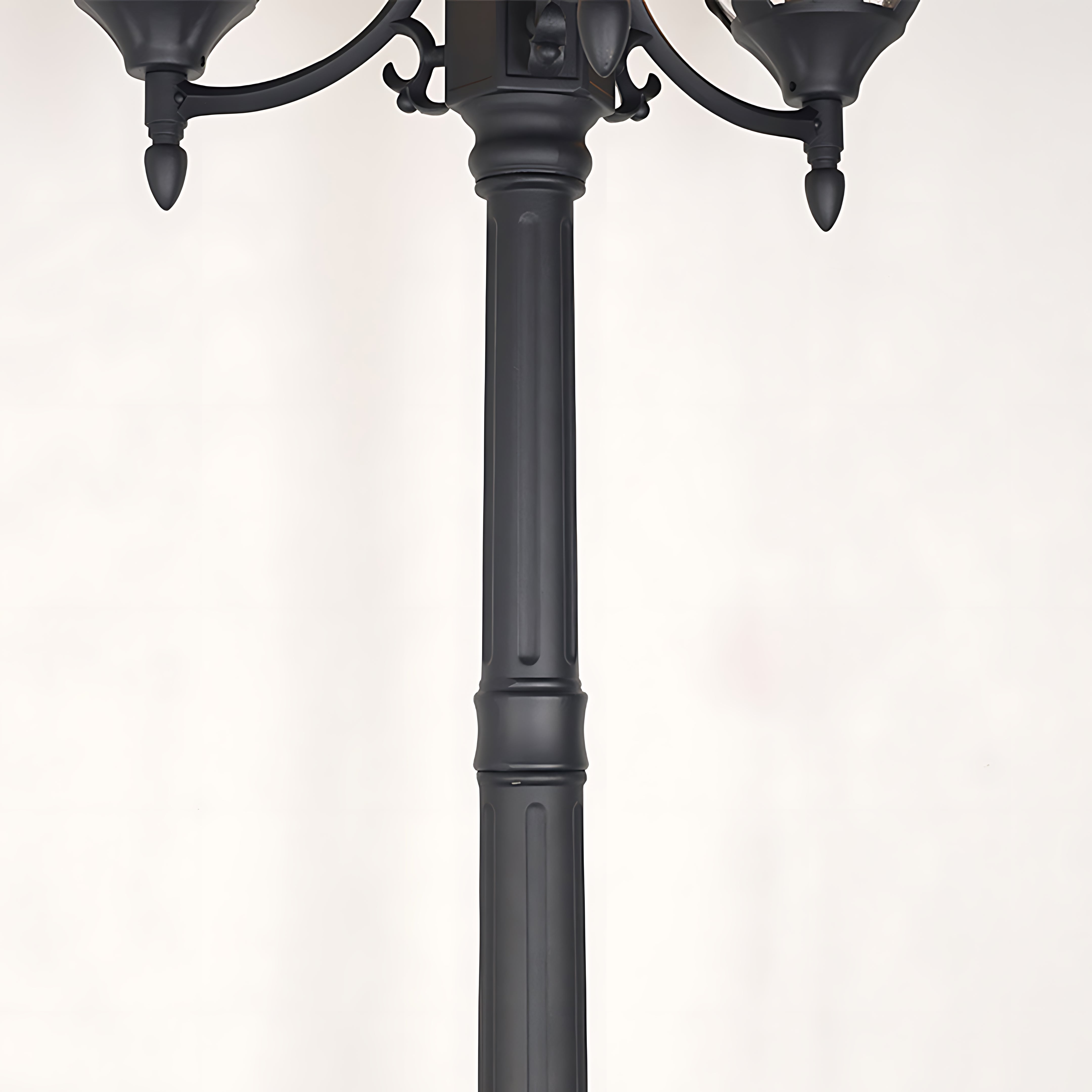 Three-Head Street Lamp Post Lights Waterproof Aluminum European-Style - Lamp Outdoor