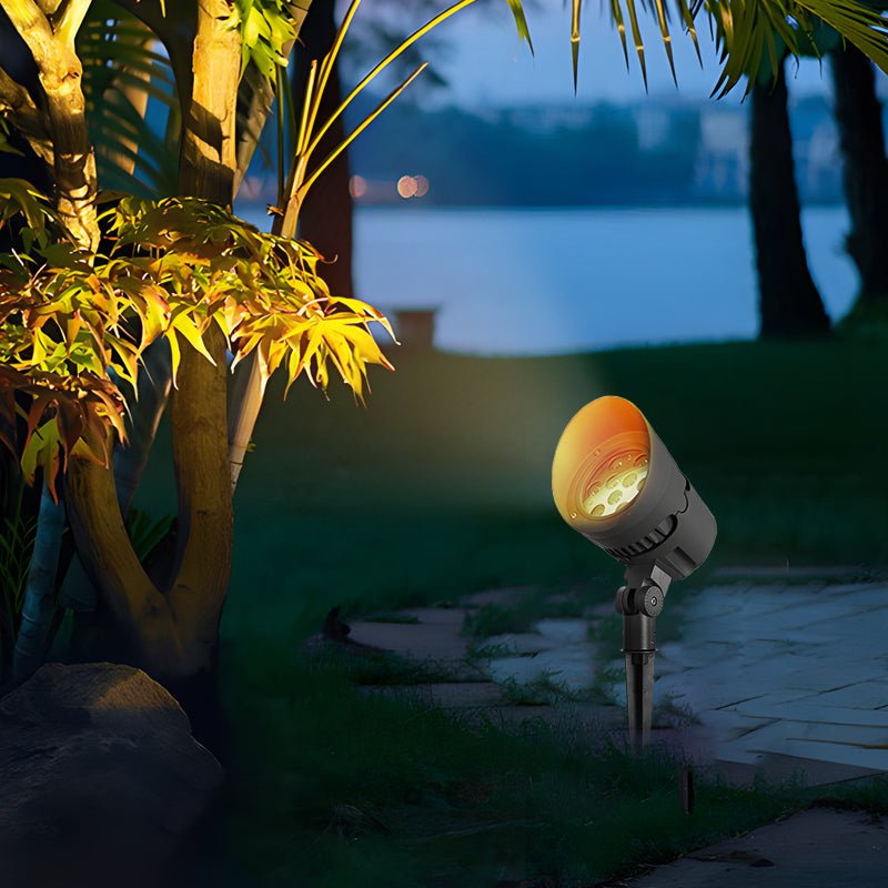 Aluminum Waterproof Adjustable LED Black Modern Outdoor Spotlights with Shade - Lamp Outdoor