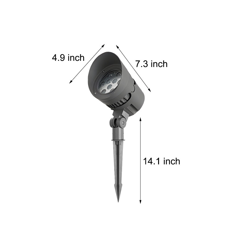 Aluminum Waterproof Adjustable LED Black Modern Outdoor Spotlights with Shade - Lamp Outdoor