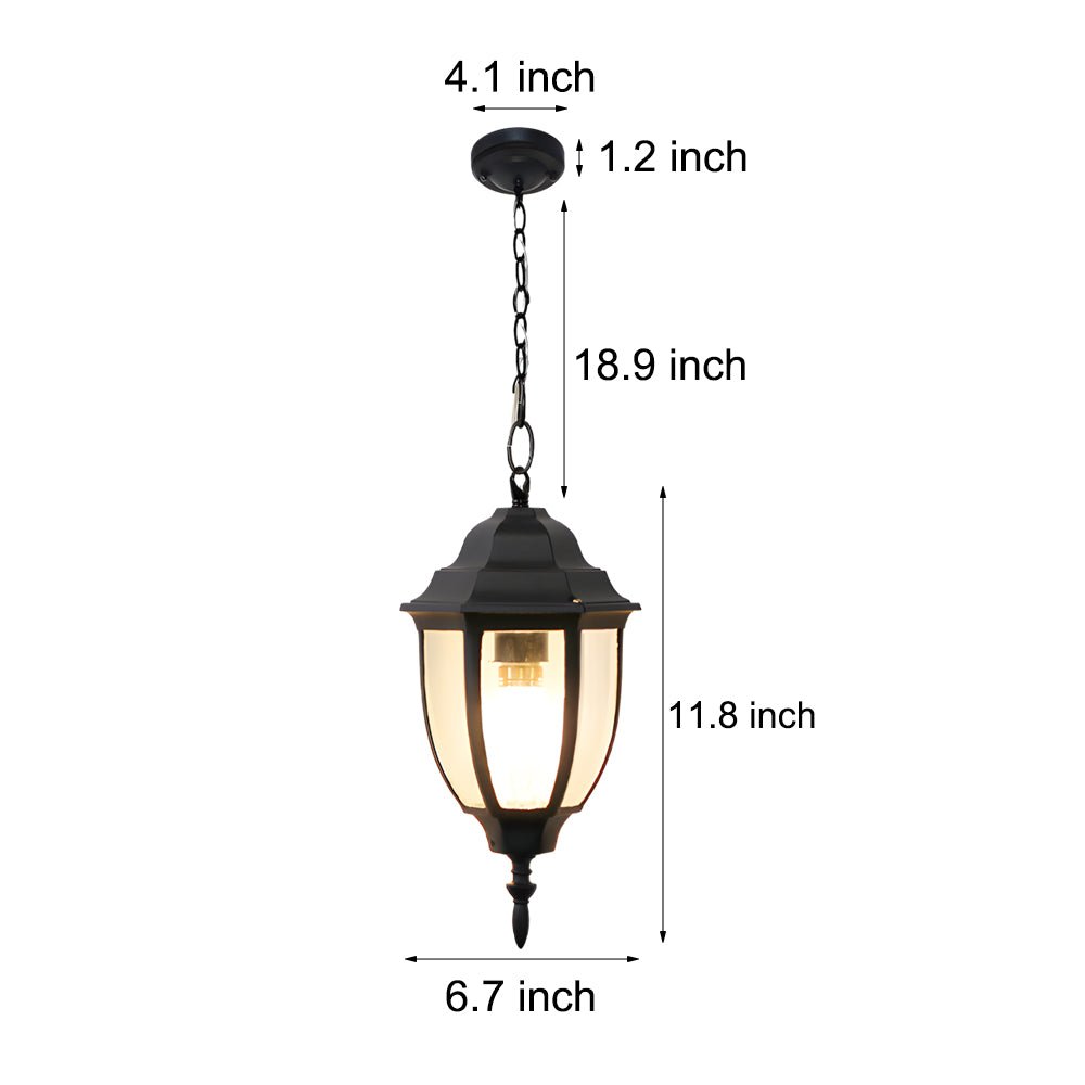 Antique Aluminum Waterproof Glass European Style Outdoor Chandeliers - Lamp Outdoor
