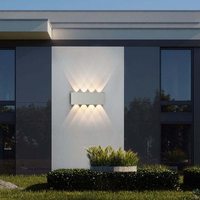 Ray Modern Rectangular Metal Outdoor Wall Lamp Water-Wave - Lamp Outdoor