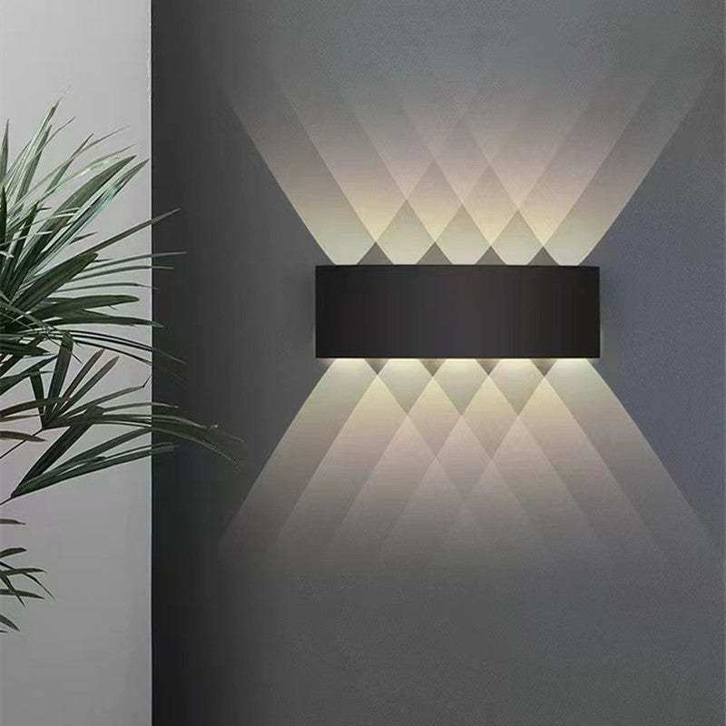 Ray Modern Rectangular Metal Outdoor Wall Lamp Water-Wave - Lamp Outdoor