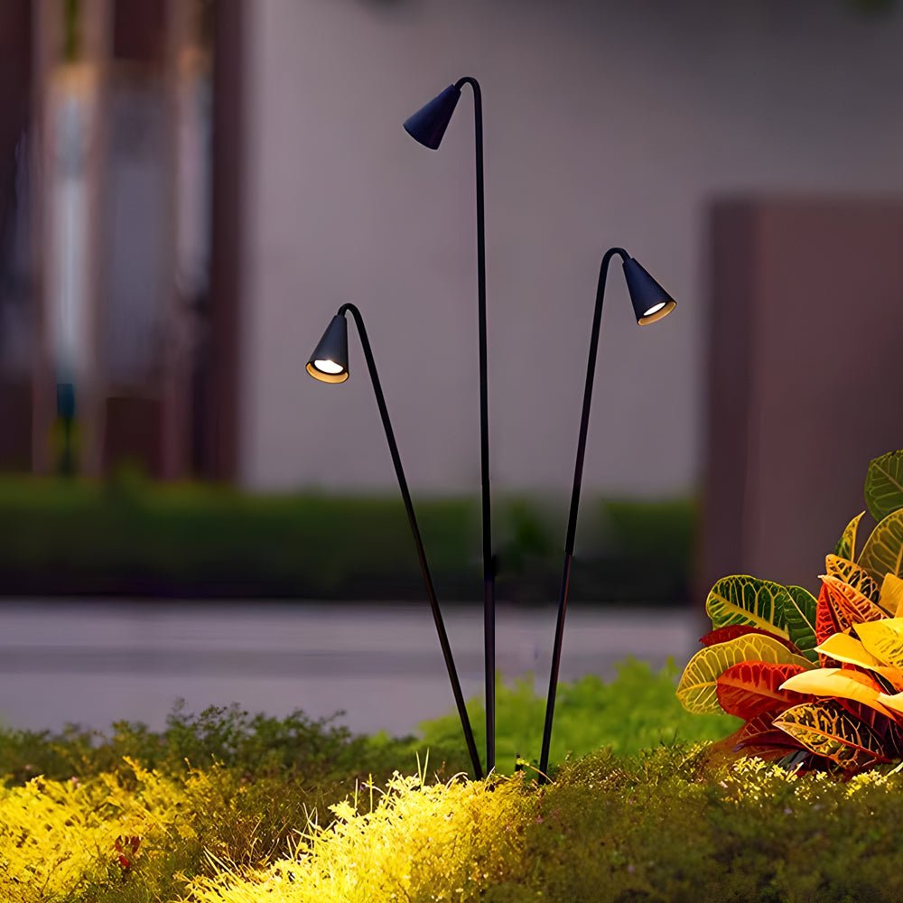 Classic Industrial Black Multi-Head LED Floor Lamp - Lamp Outdoor