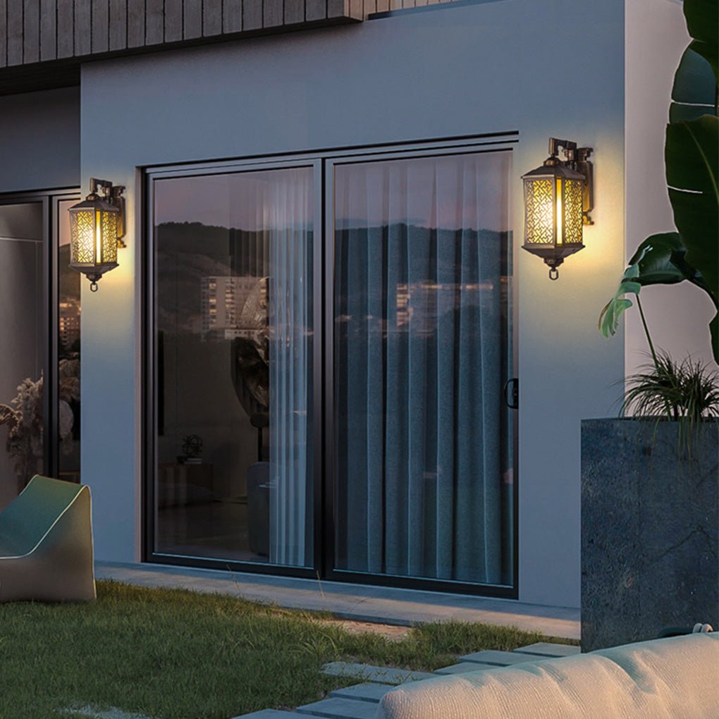 Classical Hollow Pattern Outdoor Waterproof Wall Lamp for Villa Courtyard Corridor - Lamp Outdoor