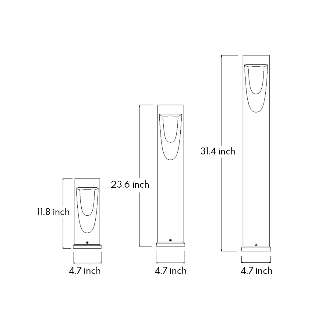 Outdoor LED Bollard Landscape Light Minimalist Nordic - Lamp Outdoor