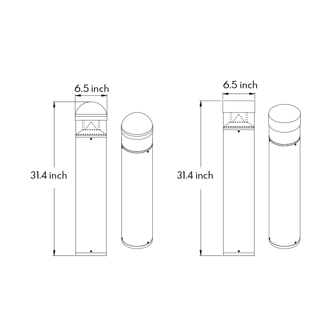 LED Outdoor Bollard Pathway Lights For Garden Minimalist Nordic - Lamp Outdoor