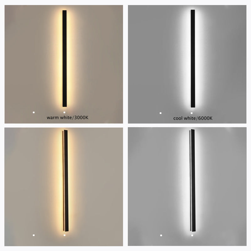 Arisha Ripple Minimalist Linear LED Outdoor Wall Lamp Metal Garden Corridor Balcony - Lamp Outdoor