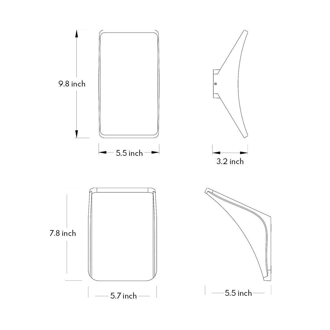 LED Outdoor In Wall Lights Waterproof Minimalist Style - Lamp Outdoor