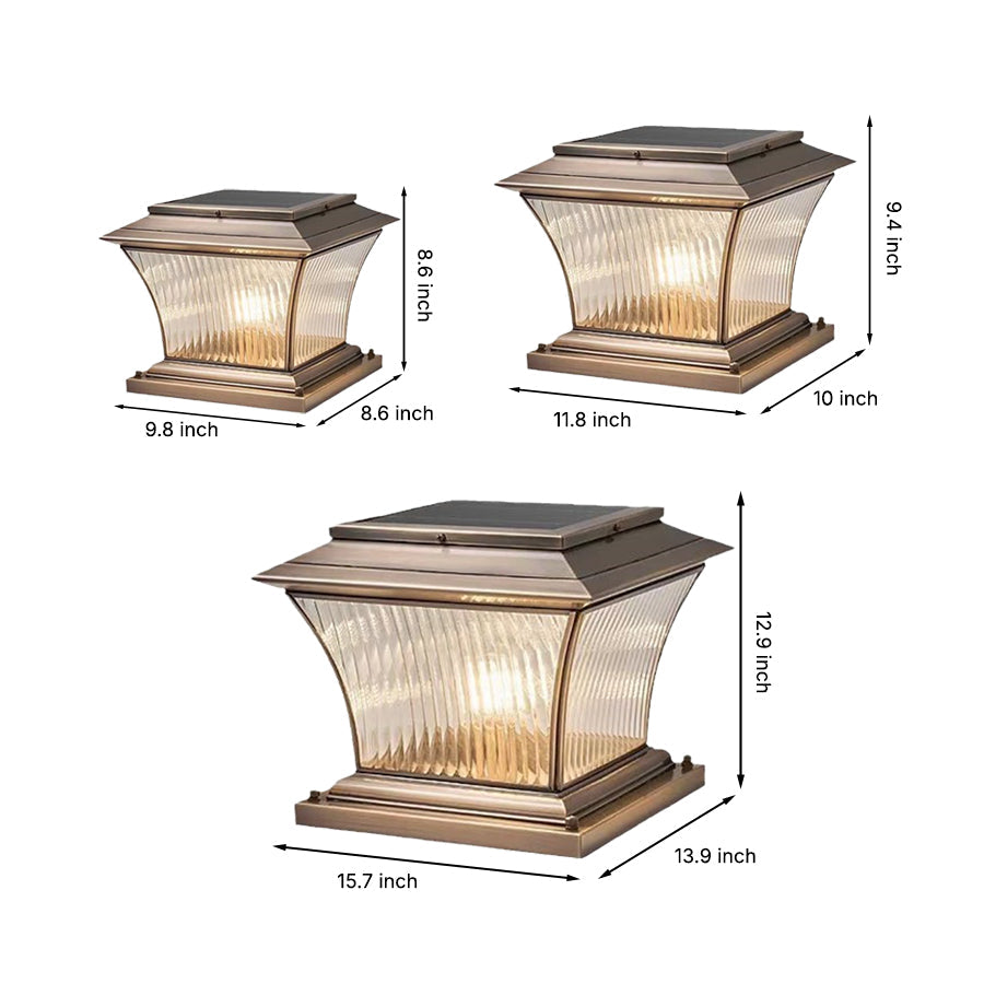 Waterproof Copper Outdoor Pillar Light European style - Lamp Outdoor