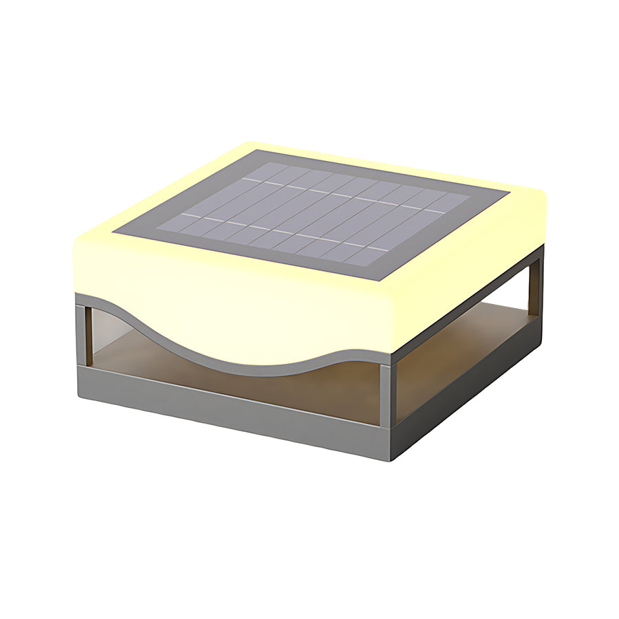 Contemporary Outdoor Pillar Lights Waterproof Solar-Powered - Lamp Outdoor