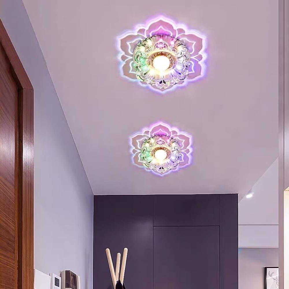 Floral Ornate LED Flush Mount Ceiling Light for Baby Kids - Lamp Outdoor